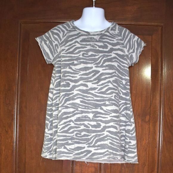 Girls Tiger Animal Print Dress Size 4T Gray Short Sleeve - Picture 1 of 8